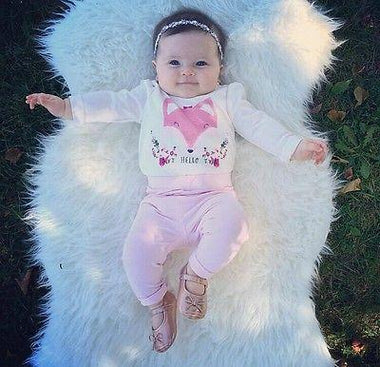 Fox Romper Tops + Pink Leggings Pants